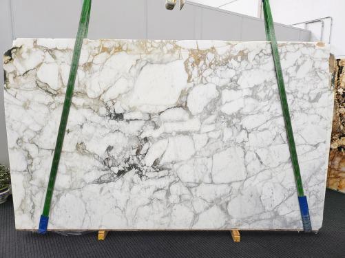 Fornitura lastre grezze levigate 3 cm in marmo naturale CALACATTA MONET 1767. Dettaglio immagine fotografie 