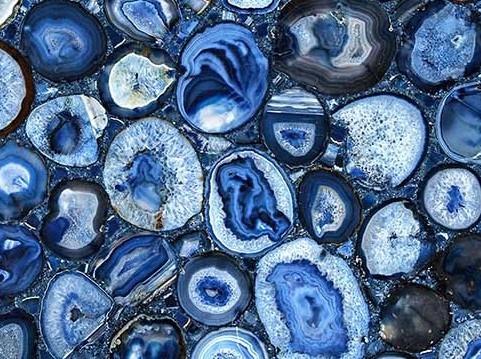 Scheda tecnica: AGATE BLUE DARK, pietra semipreziosa naturale lucida brasiliana 